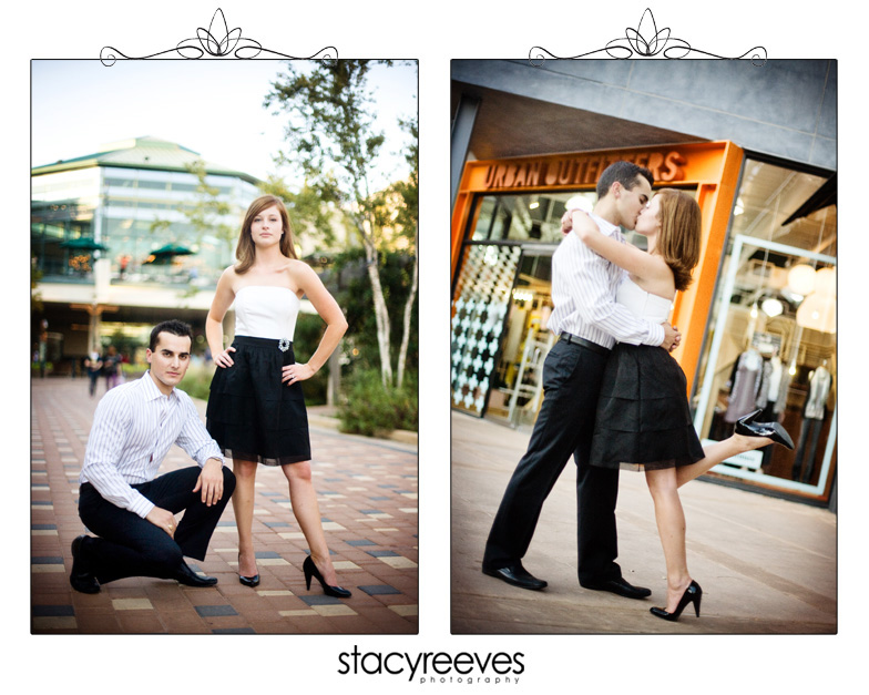 engagement session of heather patterson and anthony simon at the woodlands mall in houston texas by dallas wedding photographer stacy reeves