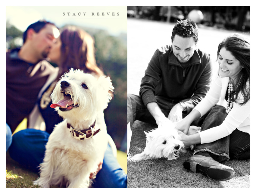 Engagement session of Jamie Riley and Garrett Roy at Discovery Green park in Houston by Dallas wedding photographer Stacy Reeves