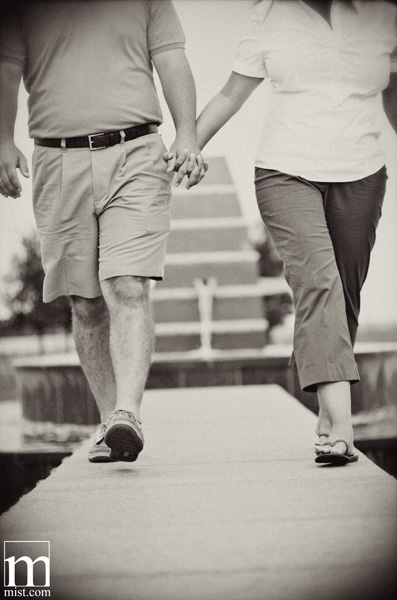 Engagement session of Julie Nienhiser and Jeff in downtown Frisco by Dallas wedding photographer Stacy Reeves