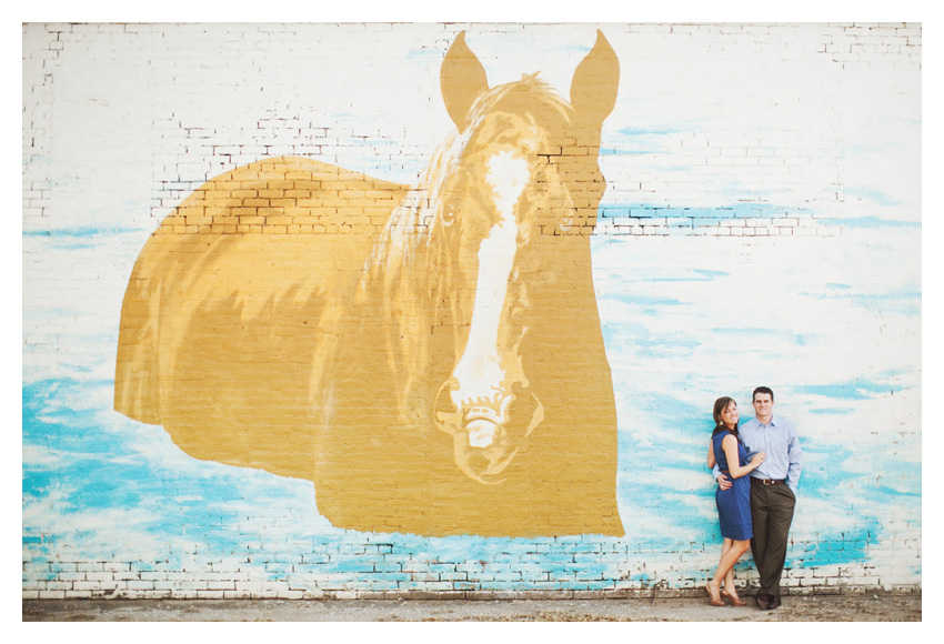 Rustic country equestrian engagement photo portrait session of Jessica Atkins and Rawley Farrell at Walking Tall horse ranch in Aubrey and Pilot Point Texas by Dallas wedding photographer Stacy Reeves