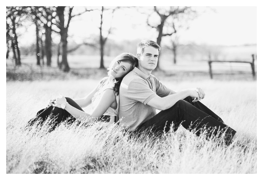 Rustic country equestrian engagement photo portrait session of Jessica Atkins and Rawley Farrell at Walking Tall horse ranch in Aubrey and Pilot Point Texas by Dallas wedding photographer Stacy Reeves