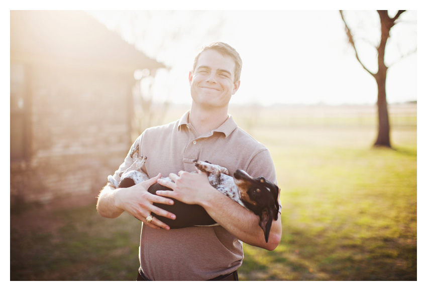 Rustic country equestrian engagement photo portrait session of Jessica Atkins and Rawley Farrell at Walking Tall horse ranch in Aubrey and Pilot Point Texas by Dallas wedding photographer Stacy Reeves