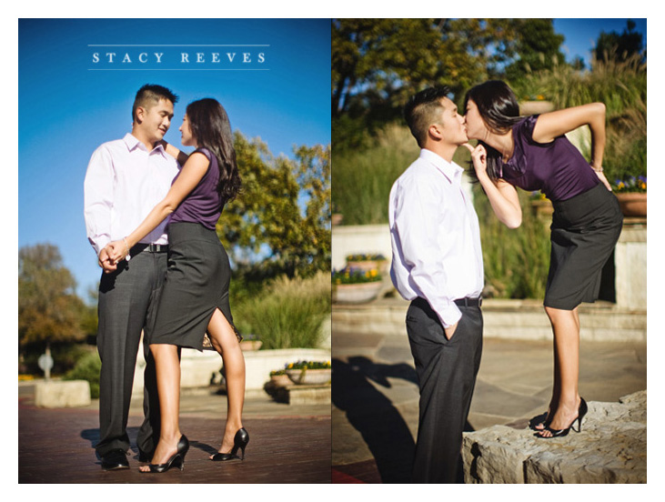 Engagement session of Lilly Lillian Kim and Brad Son at the Dallas Arboretum by Dallas wedding photographer Stacy Reeves