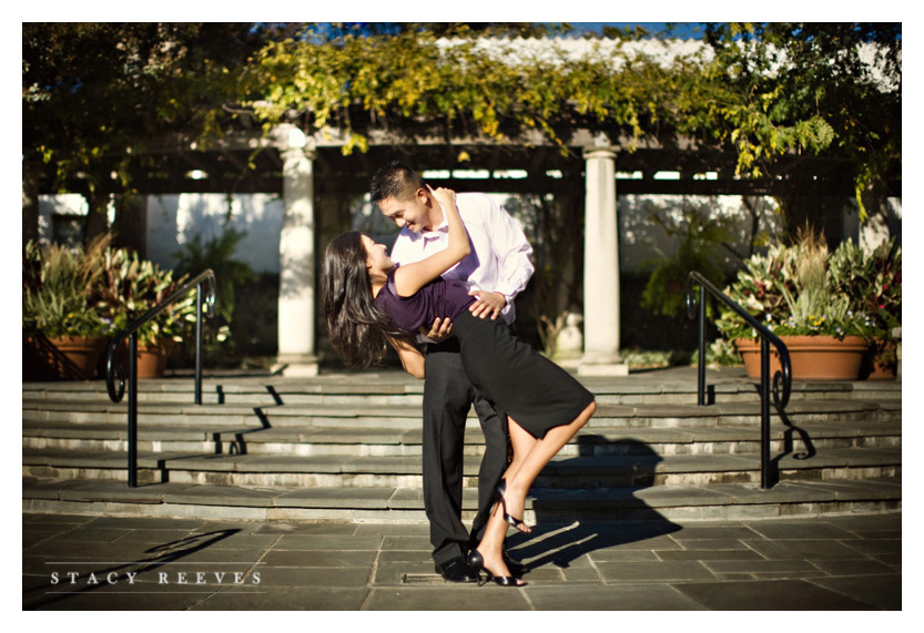 Engagement session of Lilly Lillian Kim and Brad Son at the Dallas Arboretum by Dallas wedding photographer Stacy Reeves