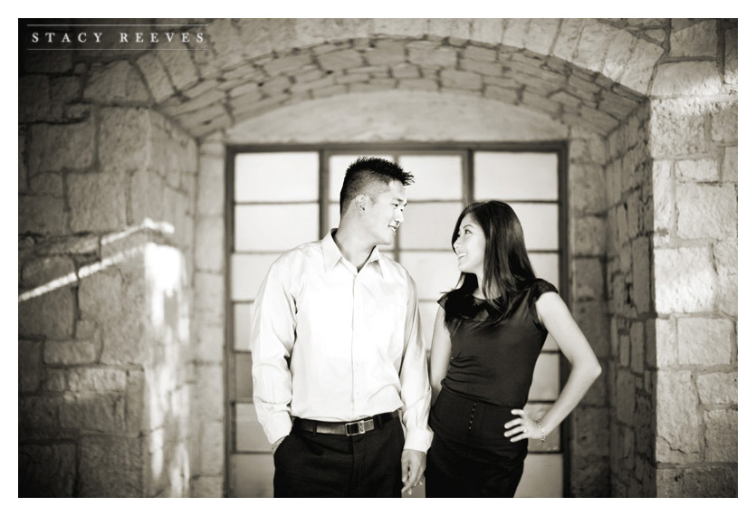 Engagement session of Lilly Lillian Kim and Brad Son at the Dallas Arboretum by Dallas wedding photographer Stacy Reeves