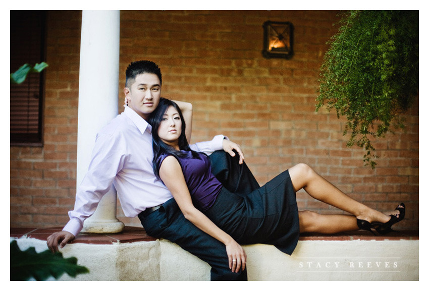 Engagement session of Lilly Lillian Kim and Brad Son at the Dallas Arboretum by Dallas wedding photographer Stacy Reeves