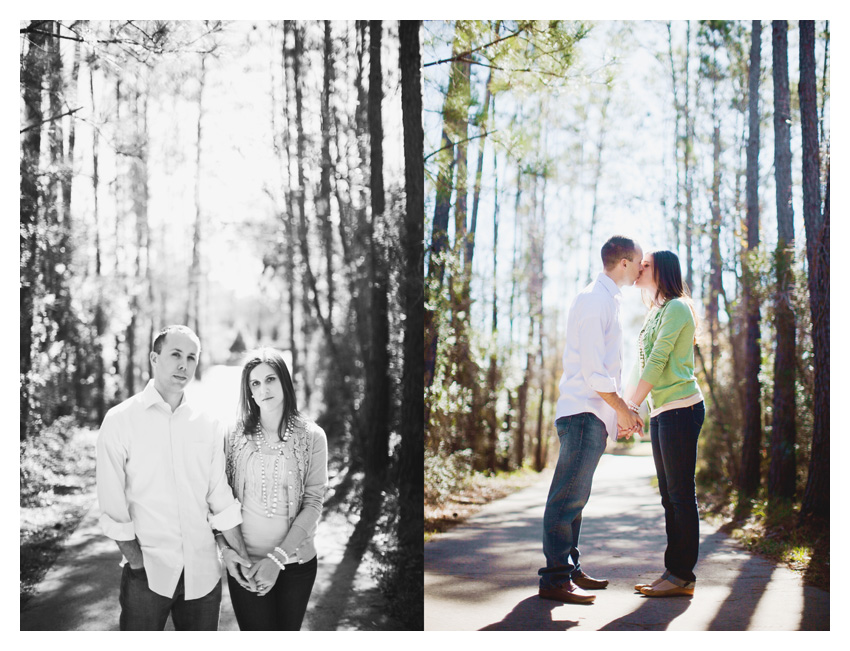 engagement session of Lindsey Barrett and Chris Mudge in The Woodlands Texas by New Orleans wedding photographer Stacy Reeves