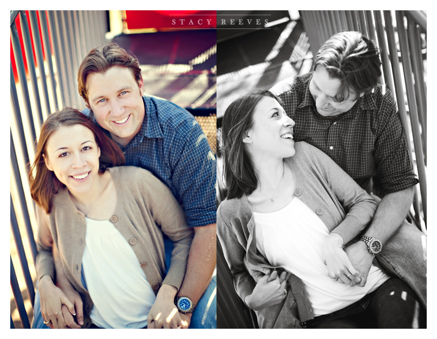 engagement session of Lisa Kirk and Grant Speer in Wal-Mart by Plano wedding photographer Stacy Reeves