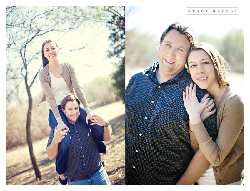 engagement session of Lisa Kirk and Grant Speer in Wal-Mart by Lewisville wedding photographer Stacy Reeves