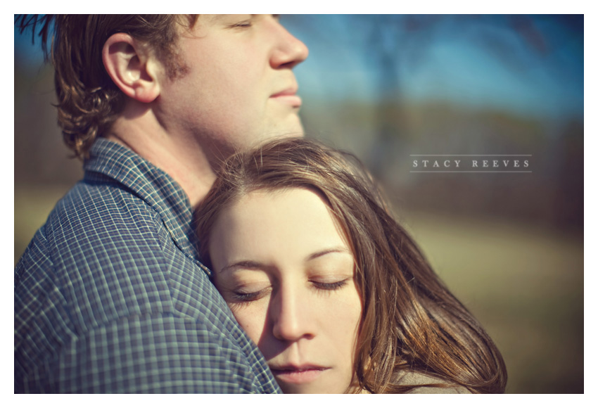 engagement session of Lisa Kirk and Grant Speer in Wal-Mart by Allen wedding photographer Stacy Reeves