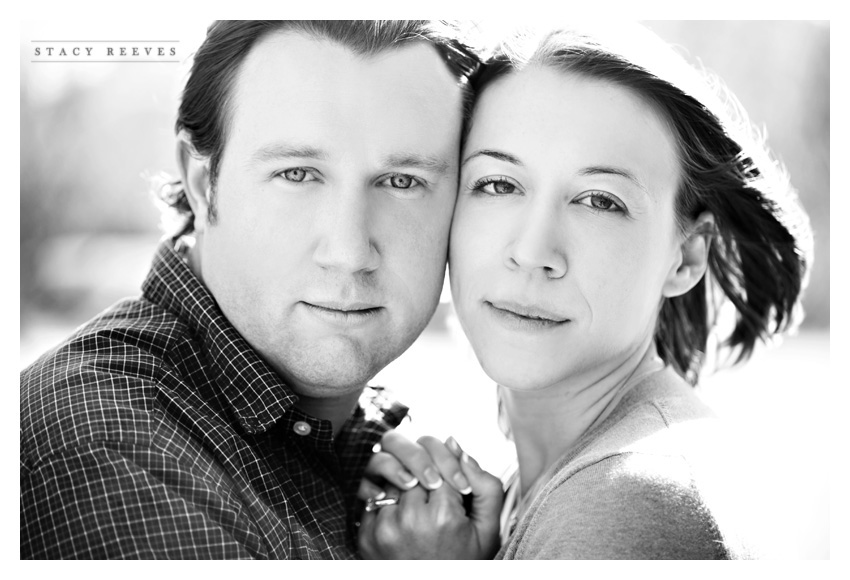 engagement session of Lisa Kirk and Grant Speer in Wal-Mart by Highland Park wedding photographer Stacy Reeves