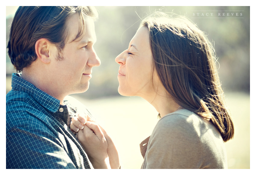 engagement session of Lisa Kirk and Grant Speer in Wal-Mart by Plano wedding photographer Stacy Reeves
