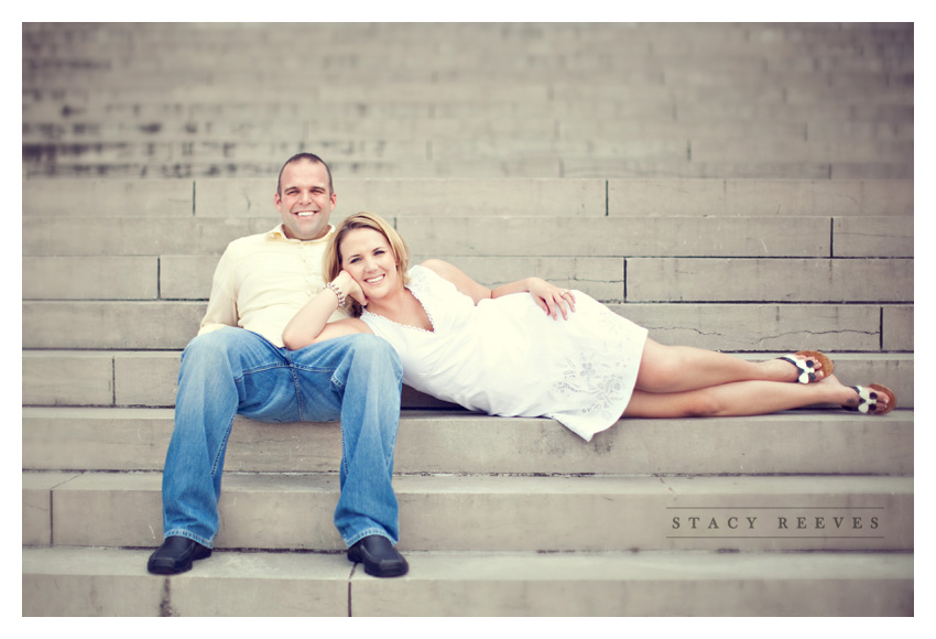 engagement photo session of Marcy Novak and Kyle Gilbert in Aggieland College Station on the Texas A&M University campus by Dallas Aggie wedding photographer Stacy Reeves