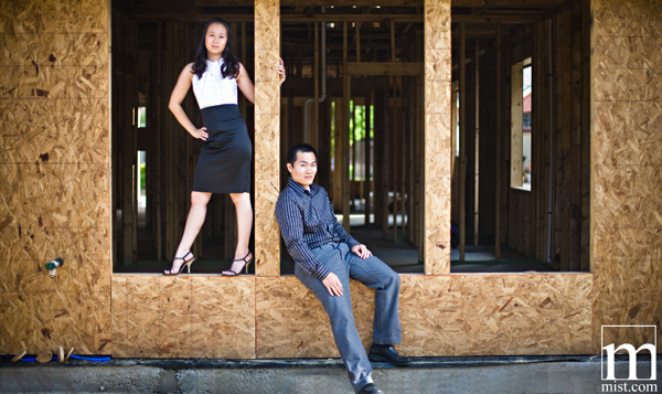 Engagement session of Paige Kha and Uy Tran in Arlington Texas by Dallas wedding photographer Stacy Reeves