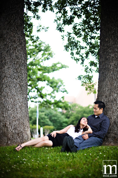 Engagement session of Paige Kha and Uy Tran in Arlington Texas by Dallas wedding photographer Stacy Reeves