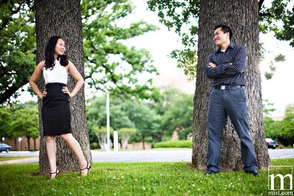 Engagement session of Paige Kha and Uy Tran in Arlington Texas by Dallas wedding photographer Stacy Reeves