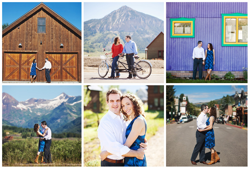 Engagement portrait photo session of Rachel Friedlander and Justin Grodin in Crested Butte Colorado by Dallas wedding photographer Stacy Reeves