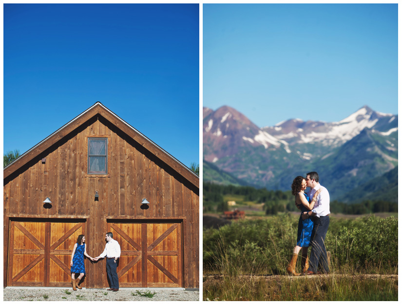 Engagement portrait photo session of Rachel Friedlander and Justin Grodin in Crested Butte Colorado by Dallas wedding photographer Stacy Reeves