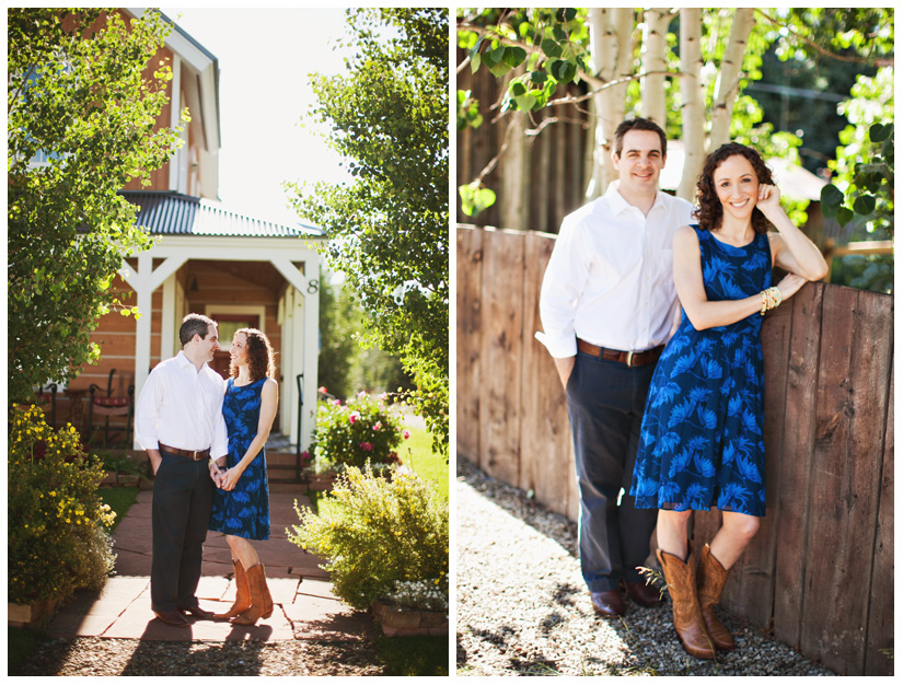 Engagement portrait photo session of Rachel Friedlander and Justin Grodin in Crested Butte Colorado by Dallas wedding photographer Stacy Reeves