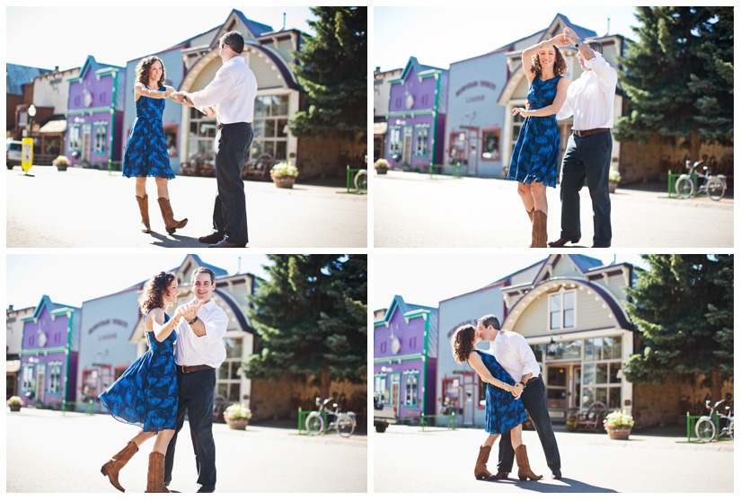 Engagement portrait photo session of Rachel Friedlander and Justin Grodin in Crested Butte Colorado by Dallas wedding photographer Stacy Reeves