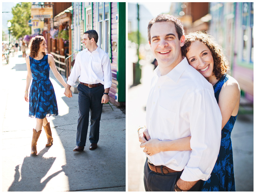 Engagement portrait photo session of Rachel Friedlander and Justin Grodin in Crested Butte Colorado by Dallas wedding photographer Stacy Reeves