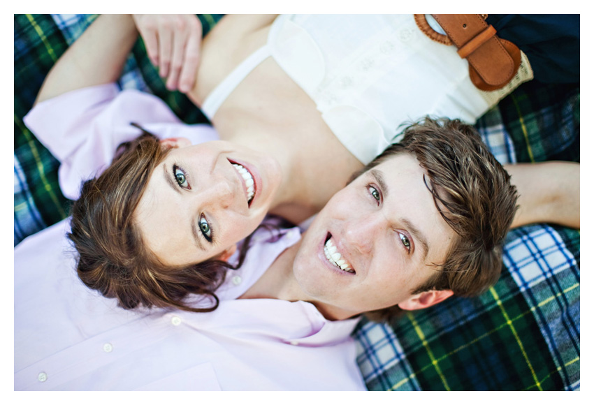 Picnic beach cruiser engagement session of Shannon Crain and Will in Highland Park Texas by Dallas wedding photographer Stacy Reeves