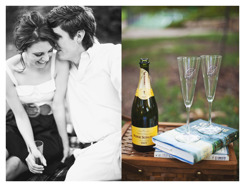 Picnic beach cruiser engagement session of Shannon Crain and Will in Highland Park Texas by Dallas wedding photographer Stacy Reeves