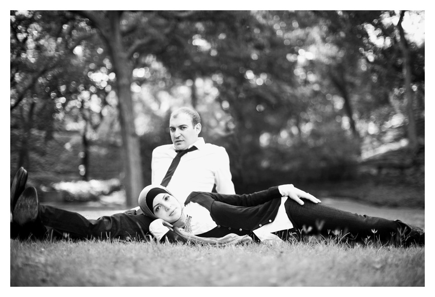 muslim islam engagement session of yasmin awad and ahmad zankar at David Jasper Park in Highland Park by Dallas wedding photographer Stacy Reeves