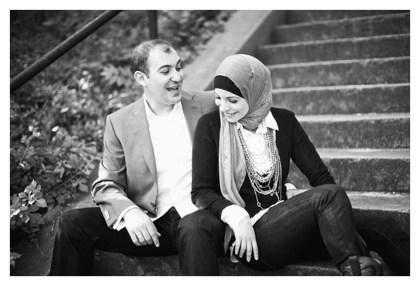 muslim islam engagement session of yasmin awad and ahmad zankar at David Jasper Park in Highland Park by Dallas wedding photographer Stacy Reeves
