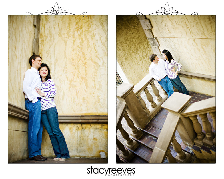 engagement session of Zi Ling and Gary Lichliter at the Las Colinas Canals by Dallas wedding photographer Stacy Reeves