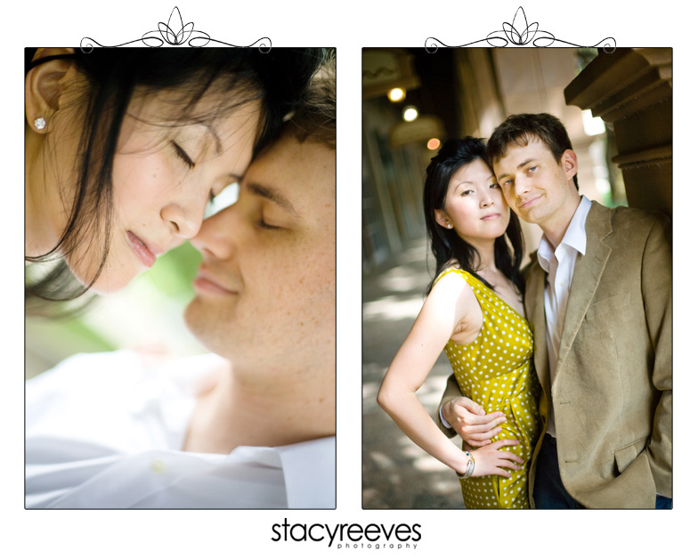 engagement session of Zi Ling and Gary Lichliter at the Las Colinas Canals by Dallas wedding photographer Stacy Reeves