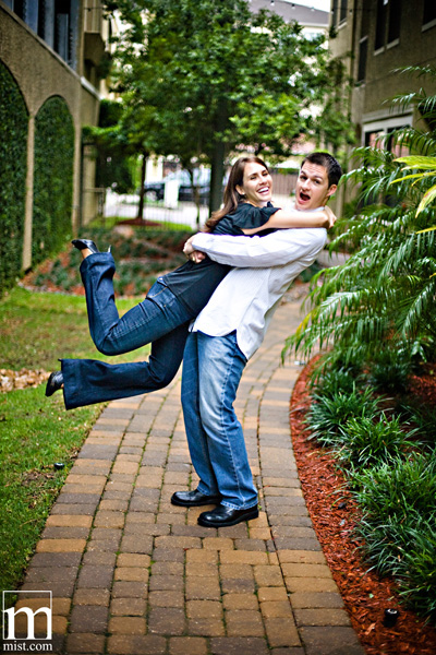 Engagement session of Laci Black & Josh Boston in downtown Houston Texas by Dallas wedding photographer Stacy Reeves