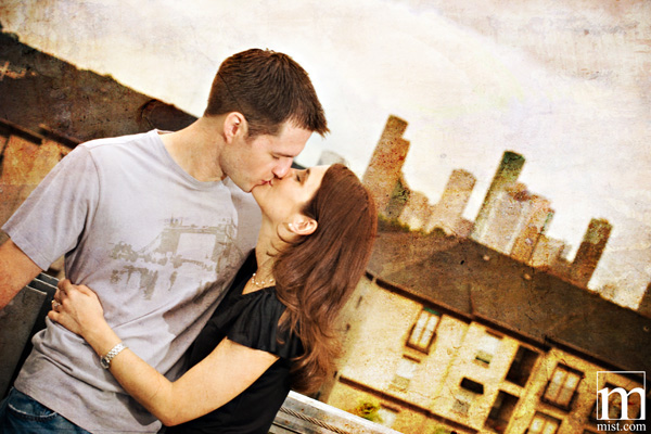 Engagement session of Laci Black & Josh Boston in downtown Houston Texas by Dallas wedding photographer Stacy Reeves