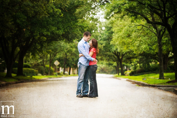 Engagement session of Laci Black & Josh Boston in downtown Houston Texas by Dallas wedding photographer Stacy Reeves
