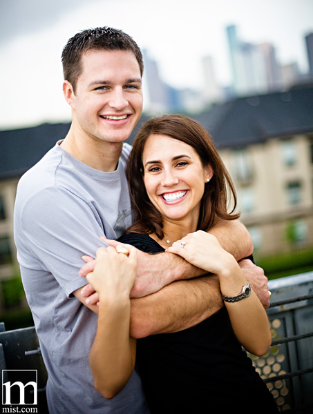 Engagement session of Laci Black & Josh Boston in downtown Houston Texas by Dallas wedding photographer Stacy Reeves