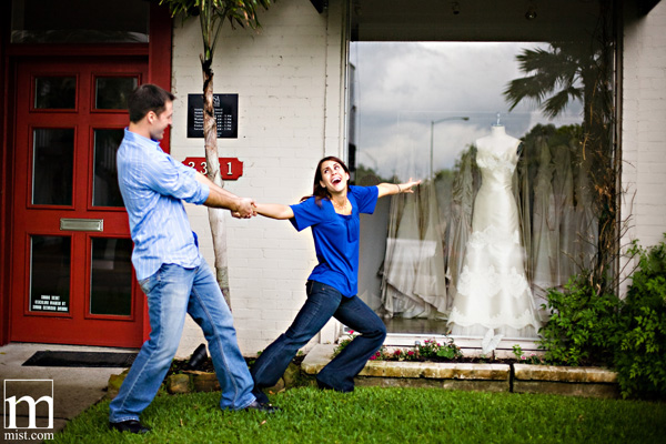 Engagement session of Laci Black & Josh Boston in downtown Houston Texas by Dallas wedding photographer Stacy Reeves