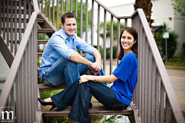 Engagement session of Laci Black & Josh Boston in downtown Houston Texas by Dallas wedding photographer Stacy Reeves