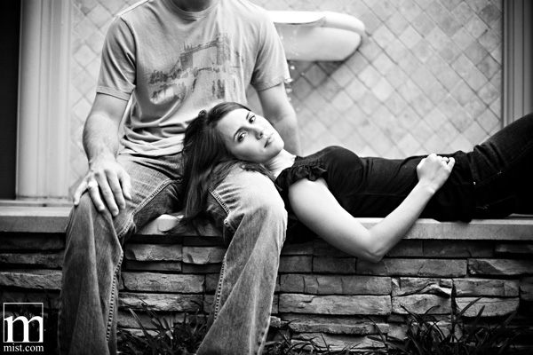 Engagement session of Laci Black & Josh Boston in downtown Houston Texas by Dallas wedding photographer Stacy Reeves