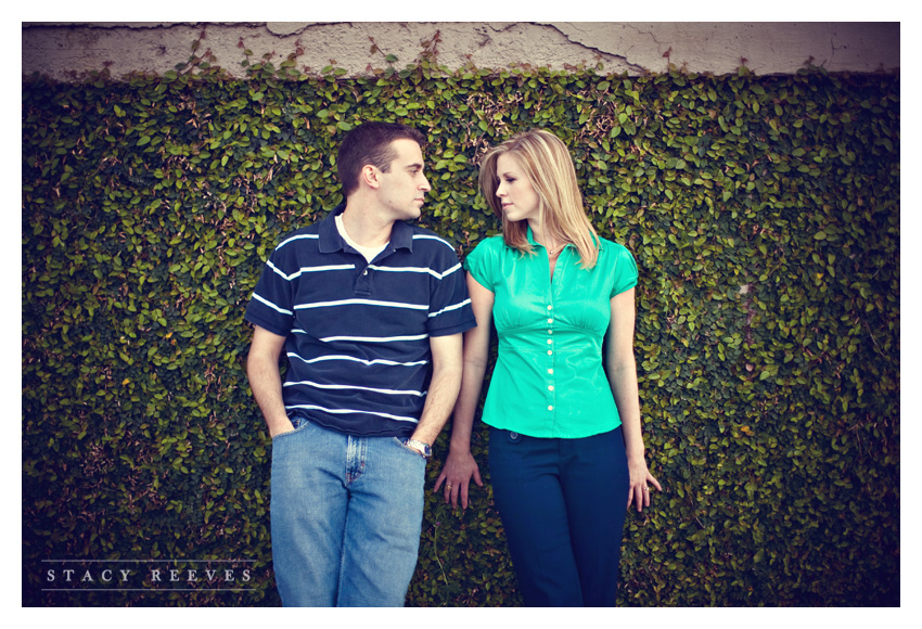 Engagement session of Leah Partridge and Bryan Bayliss at the Old McKinney Cotton Mill by Dallas wedding photographer Stacy Reeves