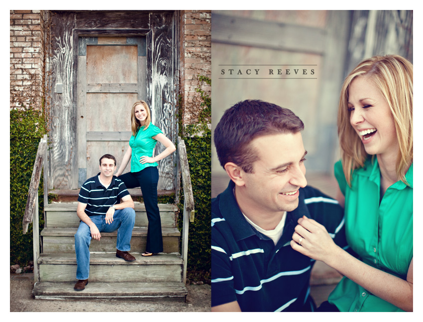 Engagement session of Leah Partridge and Bryan Bayliss at the Old McKinney Cotton Mill by Dallas wedding photographer Stacy Reeves