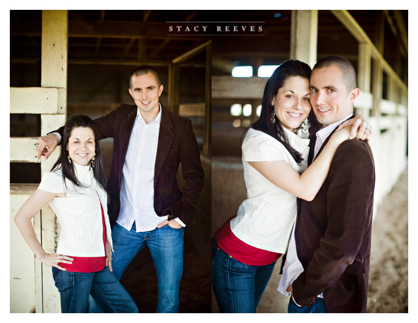 country engagement portrait session of Brittani Oliver and Corey Oliver by Dallas wedding Photographer Stacy Reeves