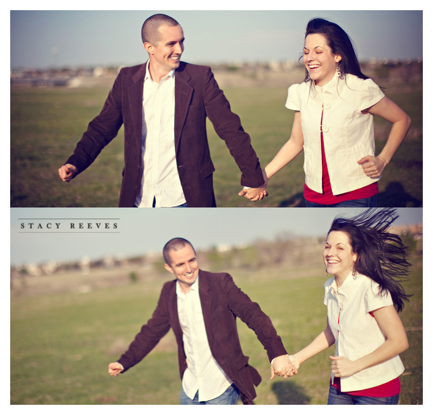 country engagement portrait session of Brittani Oliver and Corey Oliver by Dallas wedding Photographer Stacy Reeves