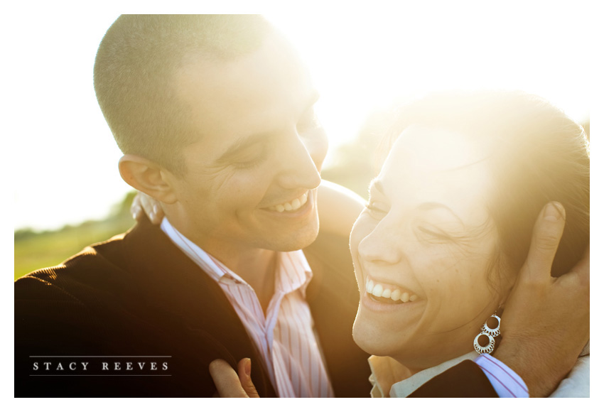 country engagement portrait session of Brittani Oliver and Corey Oliver by Dallas wedding Photographer Stacy Reeves