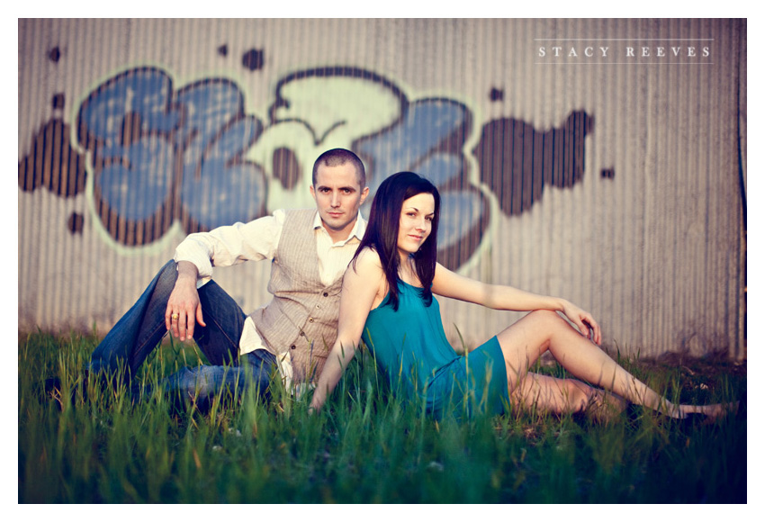 country engagement portrait session of Brittani Oliver and Corey Oliver by Dallas wedding Photographer Stacy Reeves