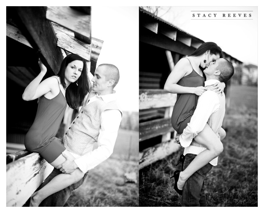 country engagement portrait session of Brittani Oliver and Corey Oliver by Dallas wedding Photographer Stacy Reeves