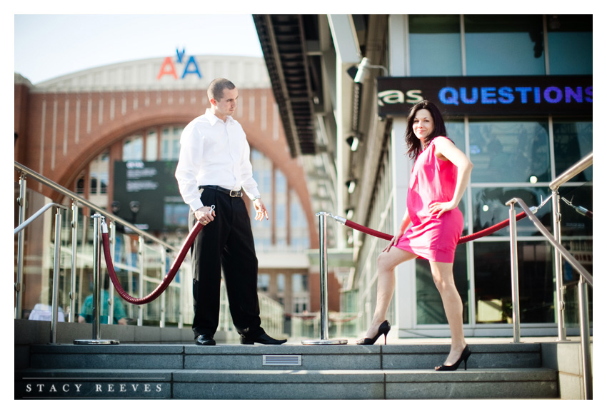 country engagement portrait session of Brittani Oliver and Corey Oliver by Dallas wedding Photographer Stacy Reeves