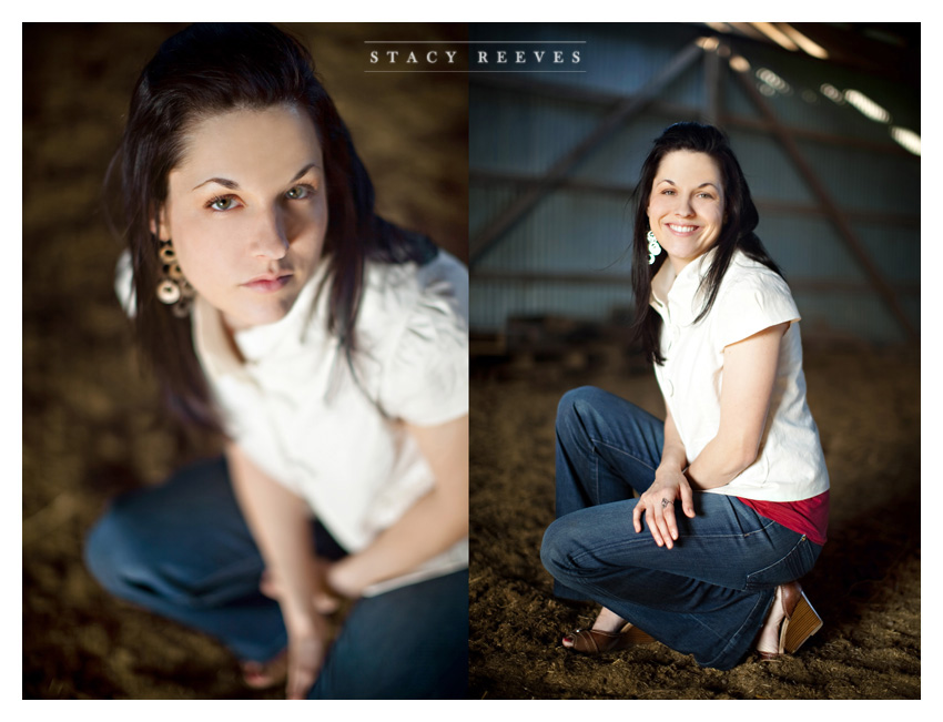 country engagement portrait session of Brittani Oliver and Corey Oliver by Dallas wedding Photographer Stacy Reeves