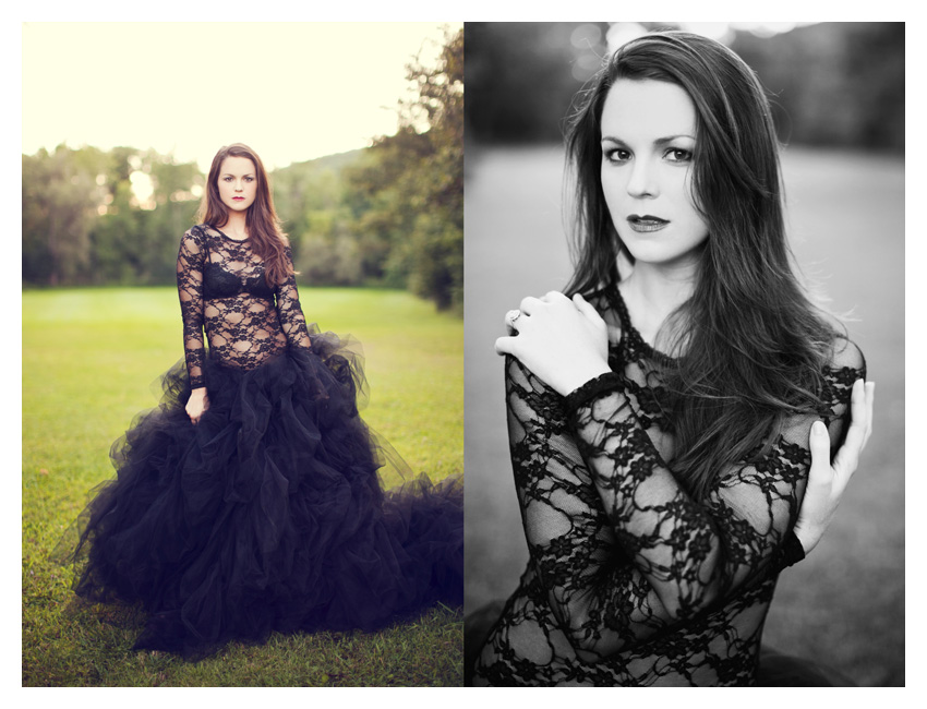 black haute couture wedding dress gown tulle tutu fashion photo portraits by Dallas wedding photographer Stacy Reeves