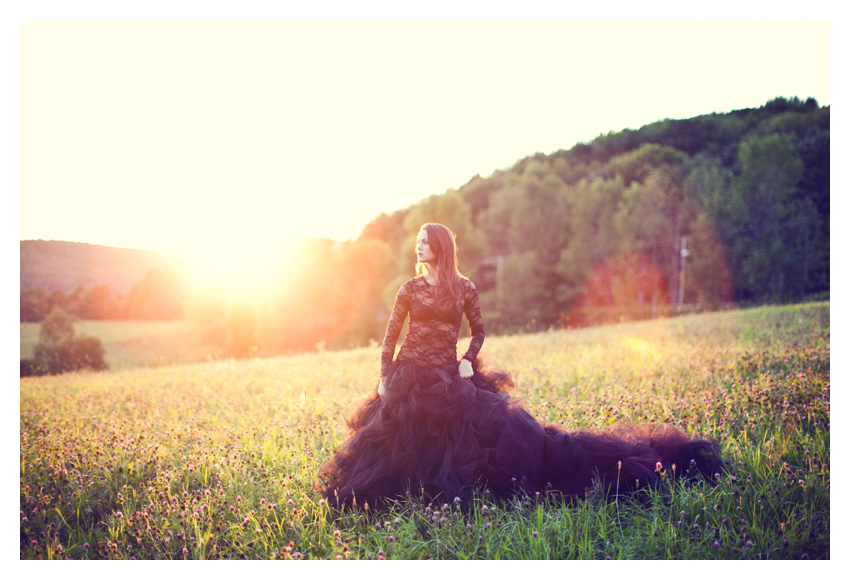 black haute couture wedding dress gown tulle tutu fashion photo portraits by Dallas wedding photographer Stacy Reeves