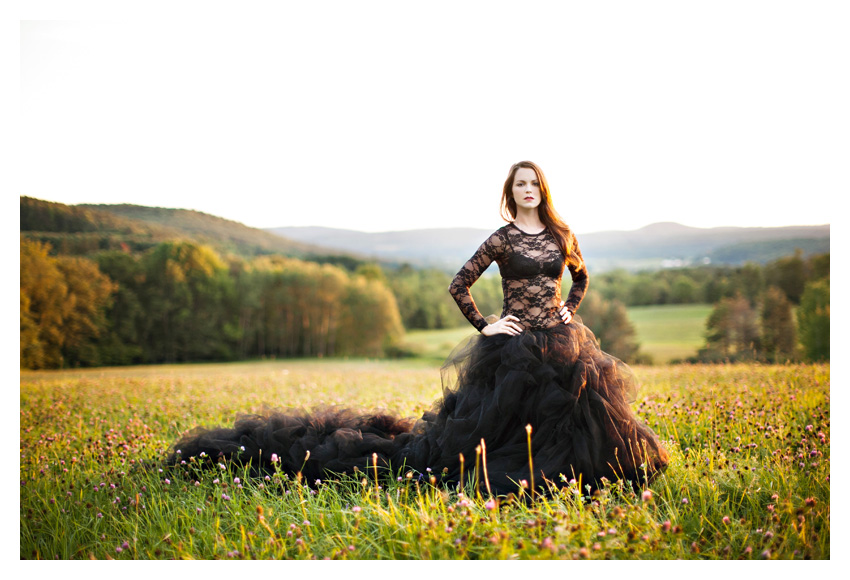 black haute couture wedding dress gown tulle tutu fashion photo portraits by Dallas wedding photographer Stacy Reeves